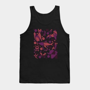 Geometric Animals Colorful Abstract Design Tank Top